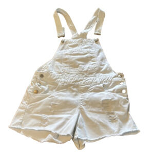 𝅺true Love white jean cutoff overalls, size XL